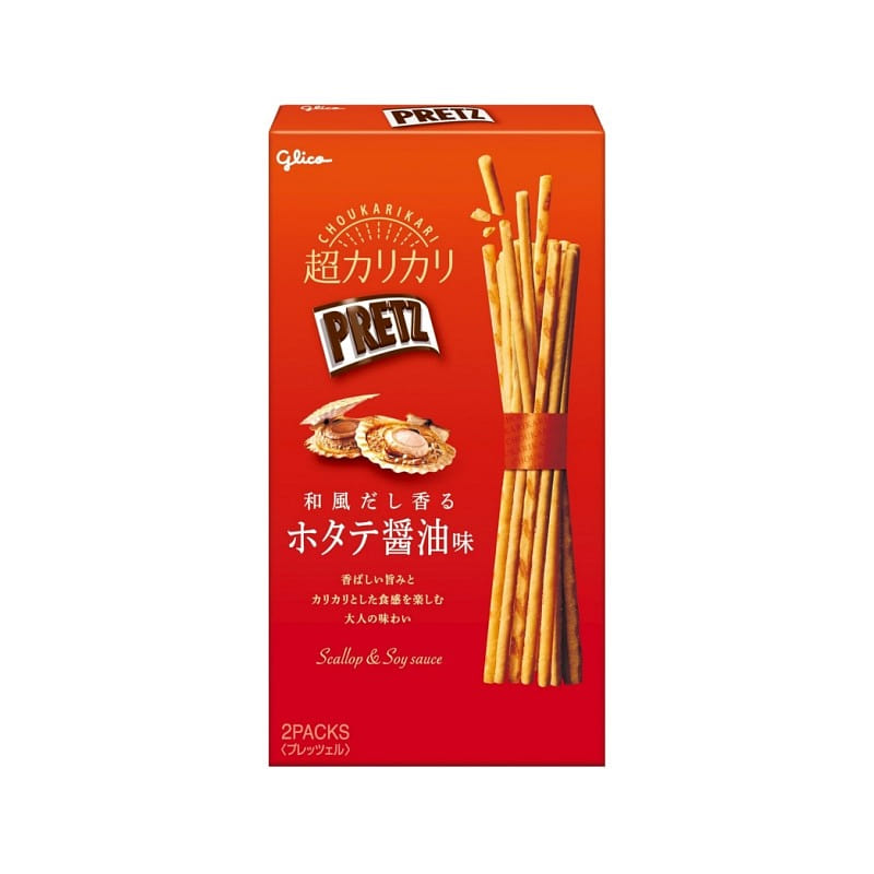 Glico Soy Sauce Scallop Flavor Pretzel Sticks 55g 1 box