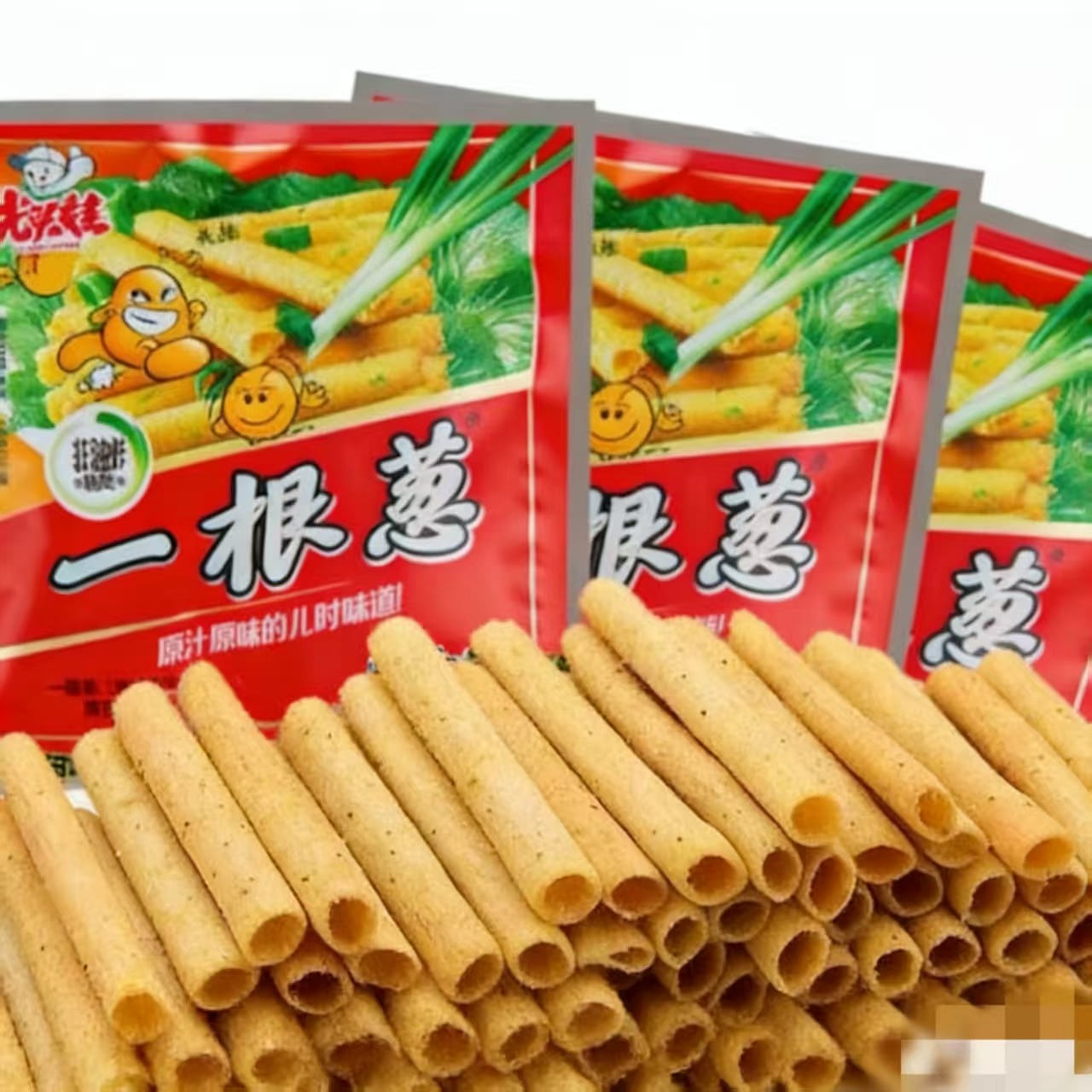 Bald Kid One Scallion Snack Chips Fries 80s 90s No 13 g*11 pack