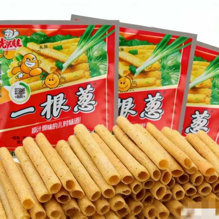 光头娃一根葱零食薯片薯条8090怀旧休闲儿时膨化零 13 克*11 包