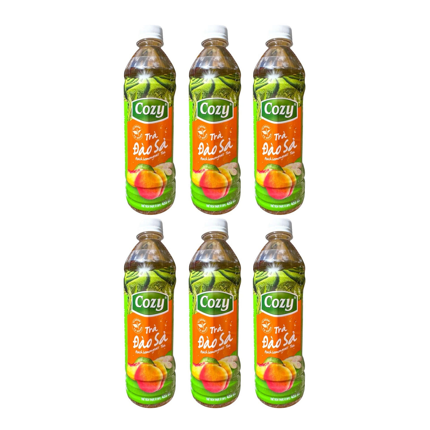[Cozy] Peach Lemongrass Tea Tra Dao Sa 1 each*6 bottles
