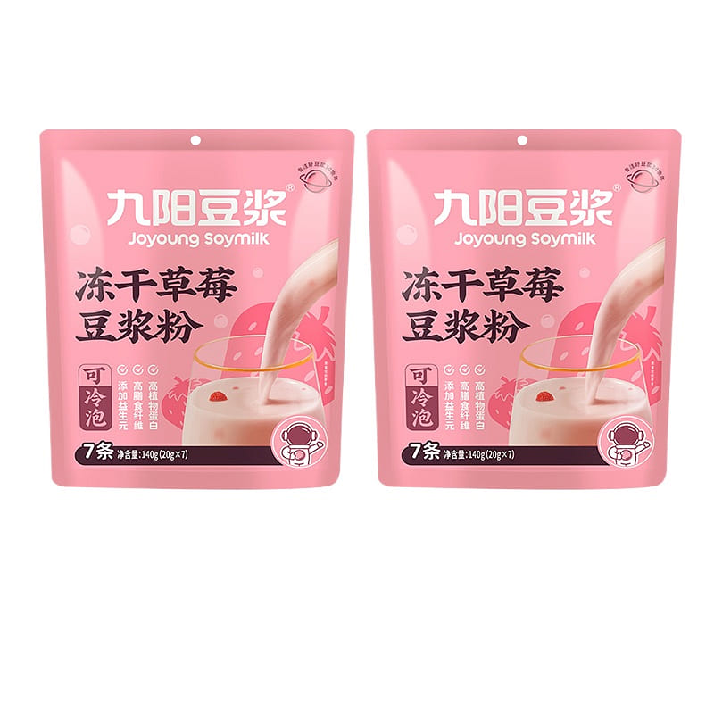 Dried strawberry soybean milk powder 140g*2 bags 280 g