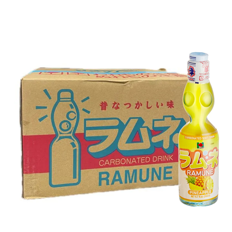 Hana 弹珠汽水菠萝 6.7 盎司 24 包