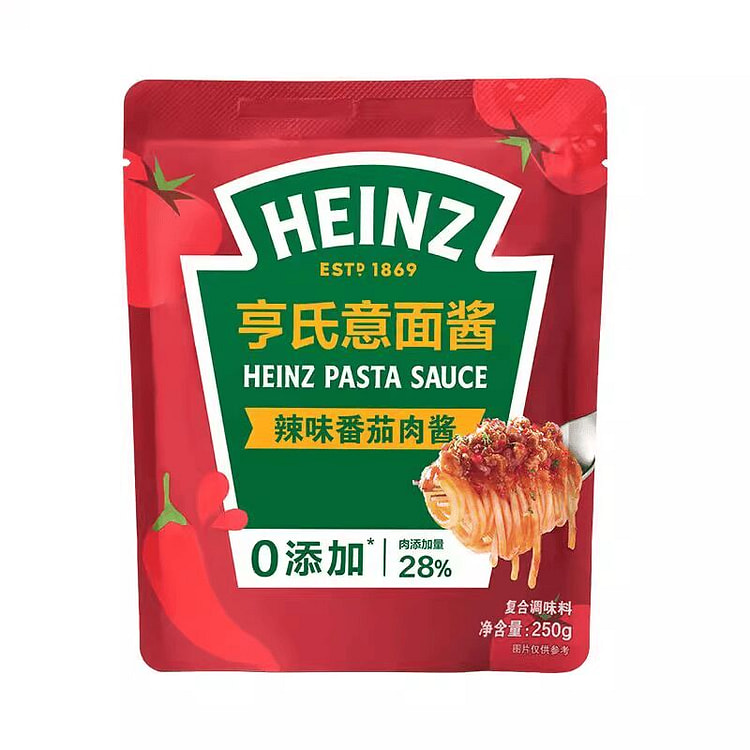 亨氏 辣番茄意面酱番茄意大利面酱儿童速食拌面酱蘸酱 250 克