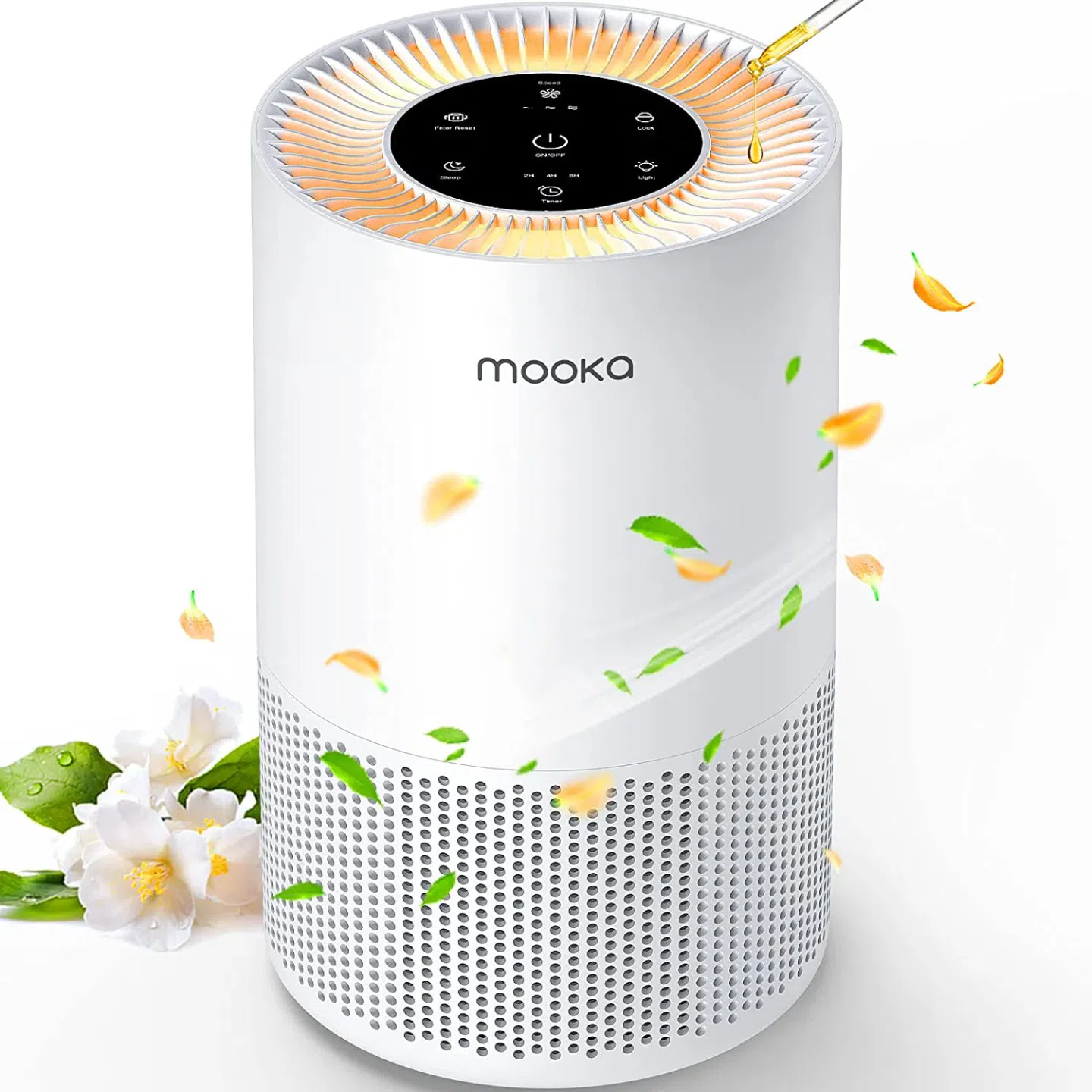 KOIOS Air Purifiers for Small Room Bedroom Office with Handle H13 Ture HEPA Filter Air Cleaner Remove Dust, Pet Dander, Wildfire, Smoke, Pollen, 3 Fan Speeds, Ozone-Free 1 each