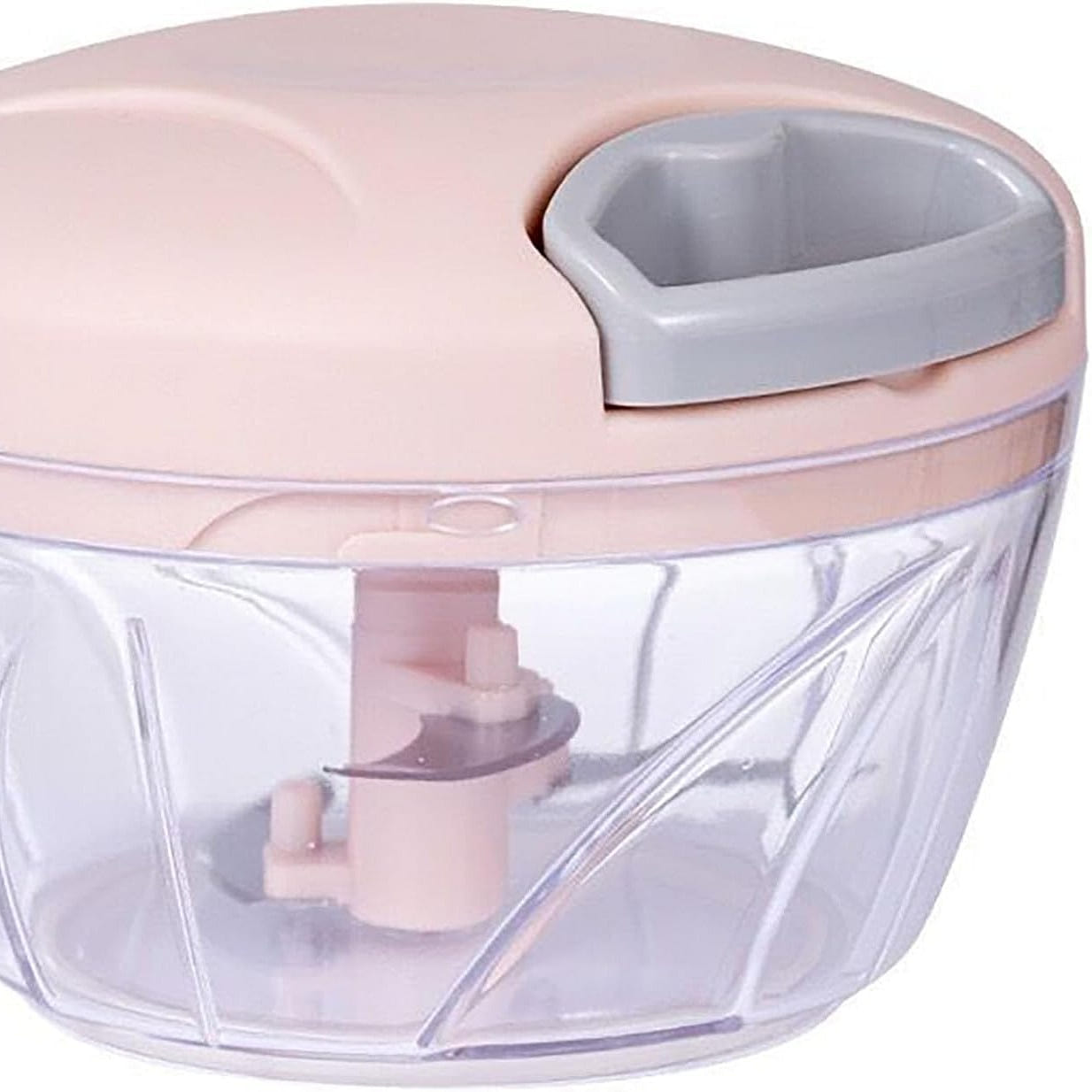 Manual Garlic Chopper, 500Ml Blue Cover ABS Resin 1 count