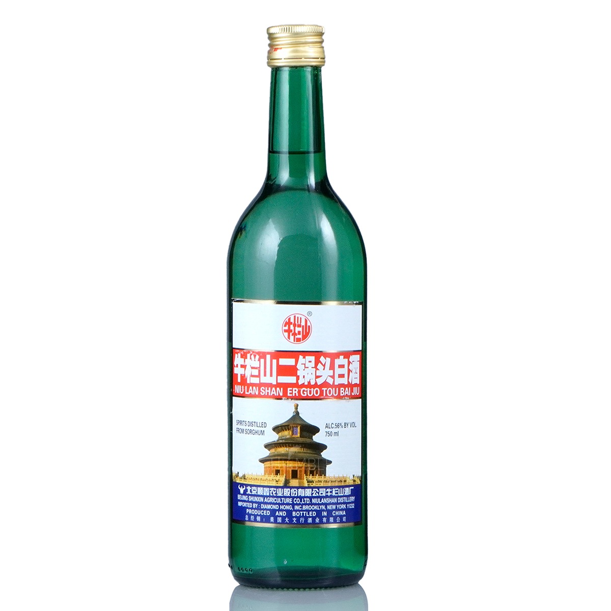 Beijing Niu Lan Shang Er Guo Tou Chinese Baijiu 750 ml