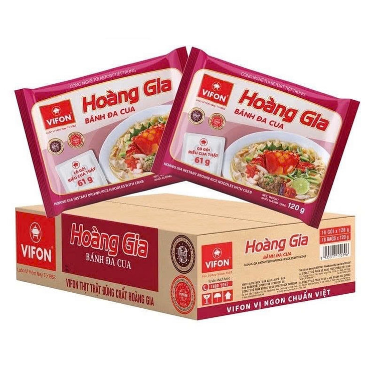 [VIFON] Royal Crab Noodle 120g x 18 Pack 1 case