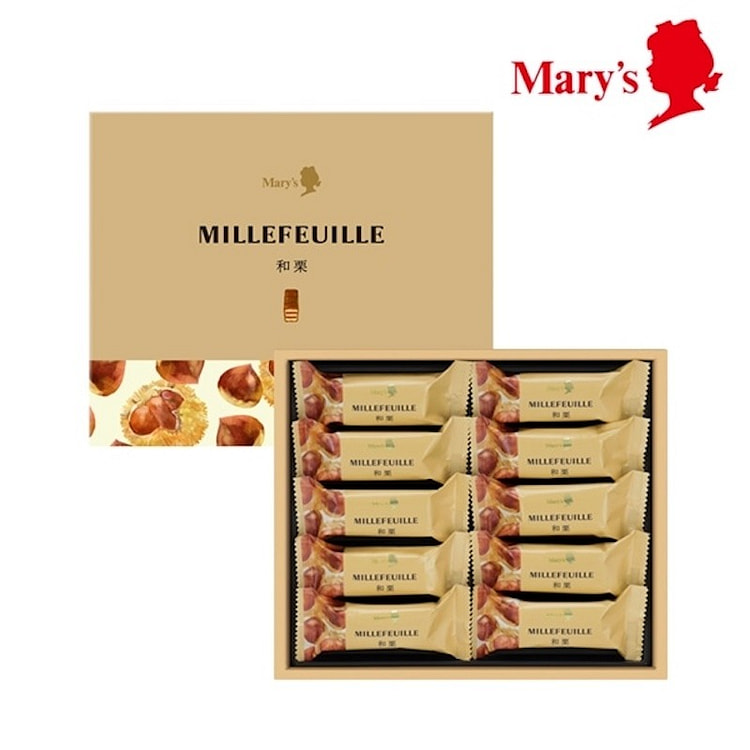 Mary Chocolate Chestnut Wafer 10pcs 1 box