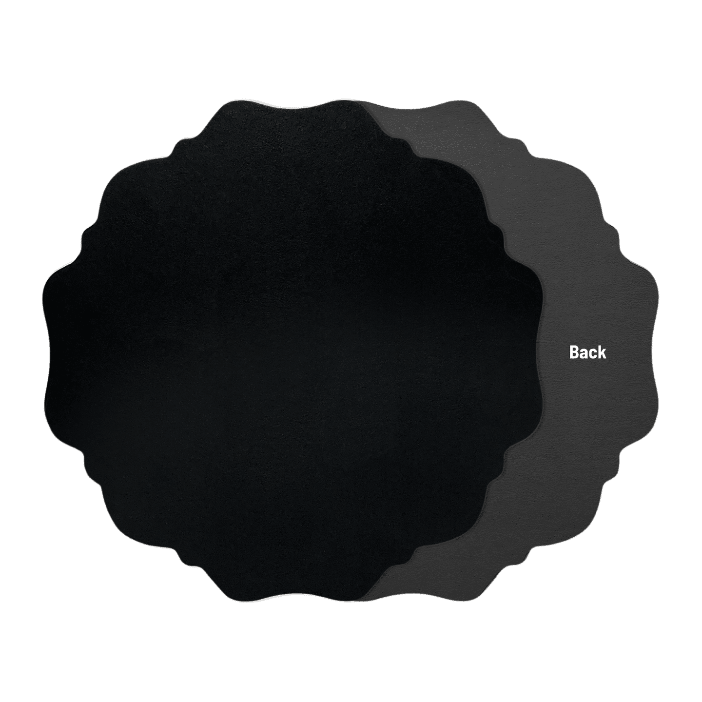 Le’enmi Wave Double-Sided Leather Tray – Black 1 each