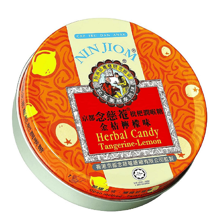 Nin Jiom Herbal Candy Tangerine-Lemon 60g 1 can