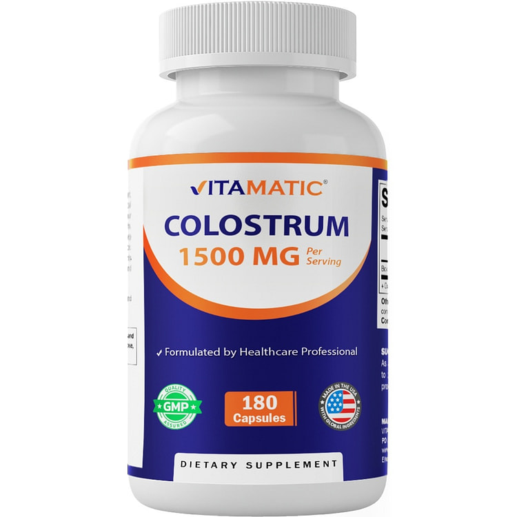 Vitamatic Bovine Colostrum Supplement 1500-180 cap