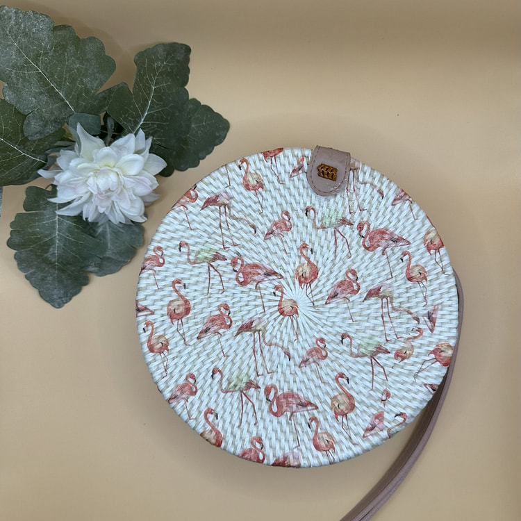 Rattan Bag - Flamingo 33.99 each