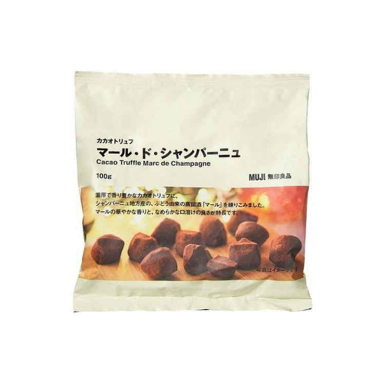 MUJI Cacao Truffle Marc de Champagne 100g