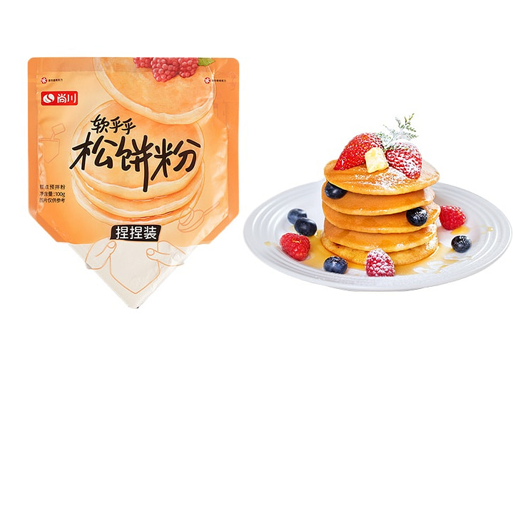 尚川松饼粉捏捏袋儿童家用自制华夫饼早餐铜锣烧无添加专用预拌粉100g*1袋