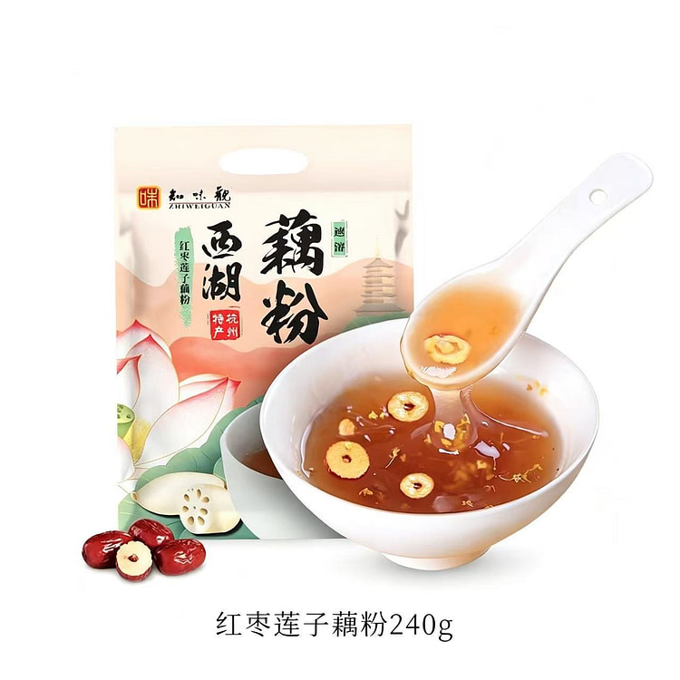 知味观红枣莲子藕粉1袋 西湖纯藕粉早餐杭州特产 240 克