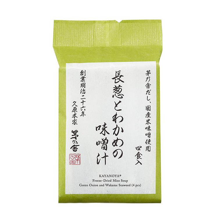 茅乃舍 大葱 裙带菜 味噌汤 4人份 1 份