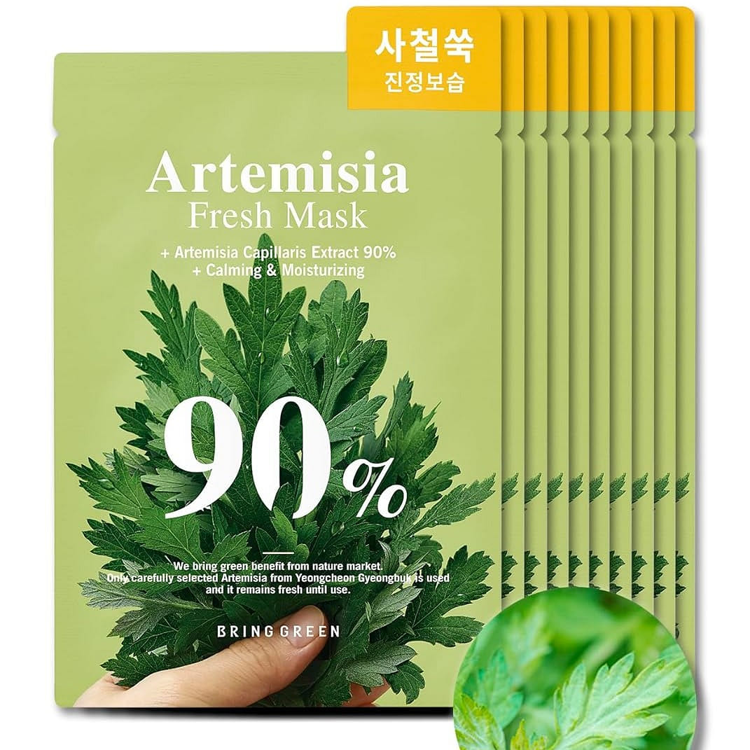 BRING GREEN ARTEMISIA 90% Fresh Mask(10 Count) 1 box
