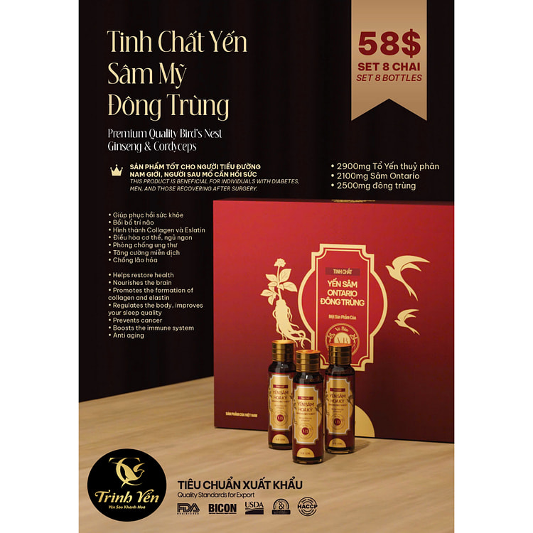 Premium Quality Birds Nest Ginseng & Cordyceps.