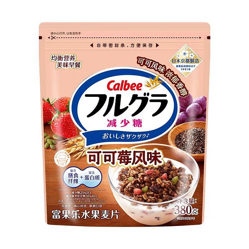 Calbee Fuguole Fruit Oatmeal Cocoa berry flavor 380 g