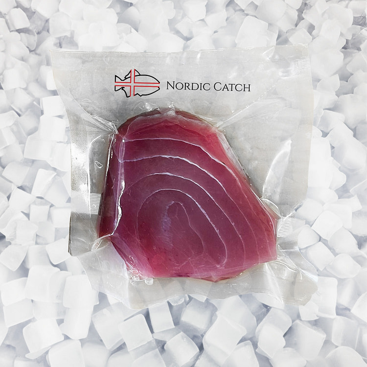 Yellowfin Tuna (Ahi) Steaks - Sushi Grade, Natural & Wild Caught (12oz port