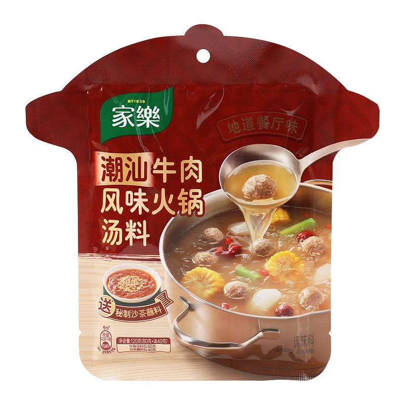 家乐 潮汕牛肉风味火锅汤料 1袋 120 克