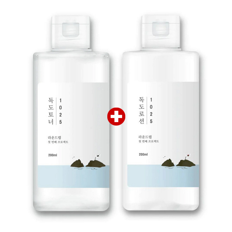 ROUND LAB 1025 Dokdo Toner 200ml + Lotion 200ml Set 1 カウント