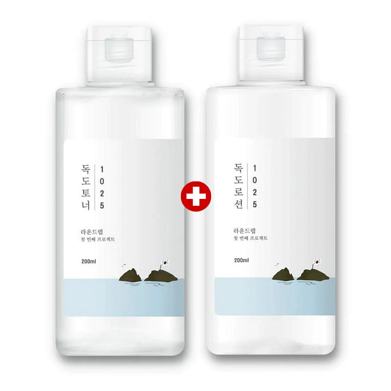 ROUND LAB 1025 Dokdo Toner 200ml + Lotion 200ml Set 1 count