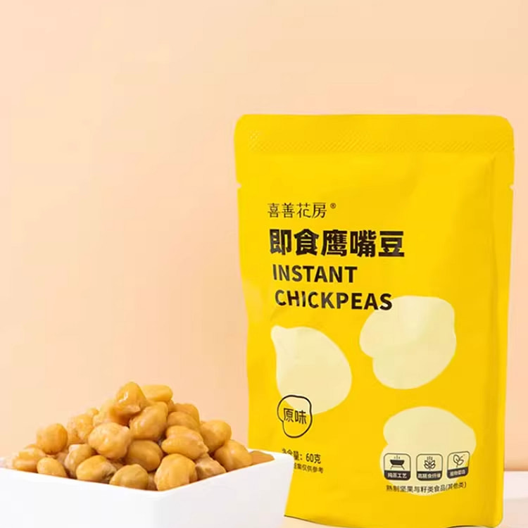 喜善花房鹰嘴豆即食代餐原味 60g*2袋装
