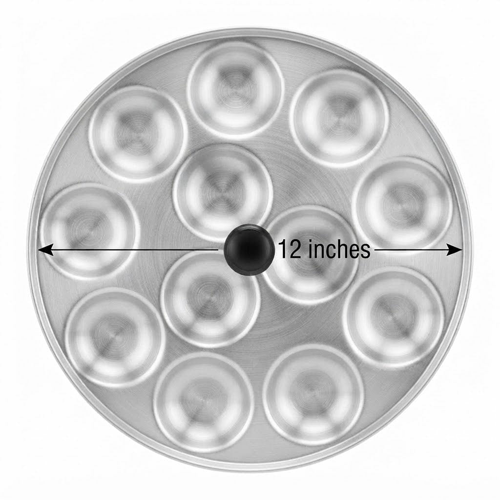 Stainless Steel Mold For Steamed Cake – 12 inch 1 each