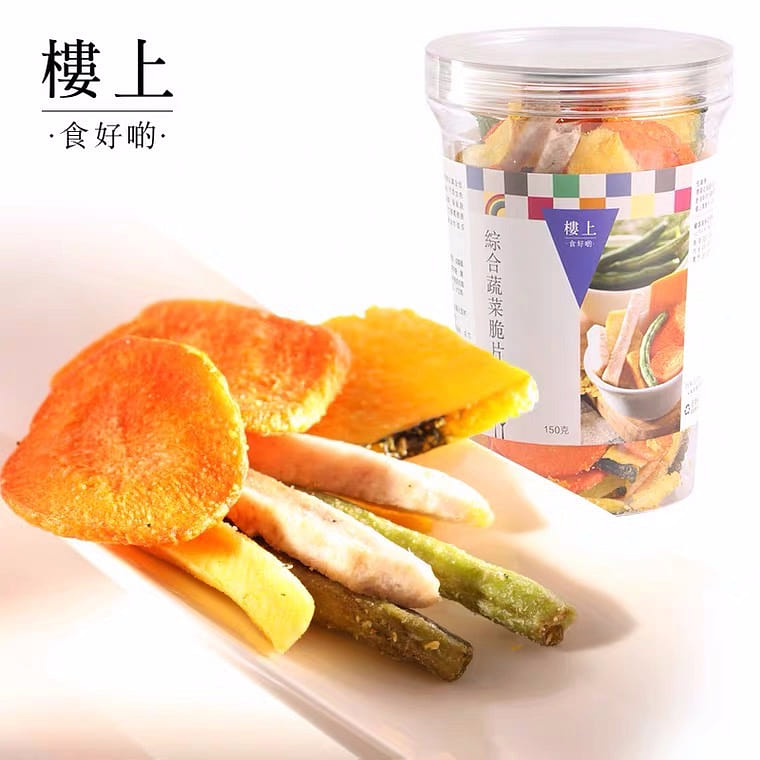 香港直送 楼上 综合蔬菜脆片 蔬菜干混合脱水什锦果蔬 150 克