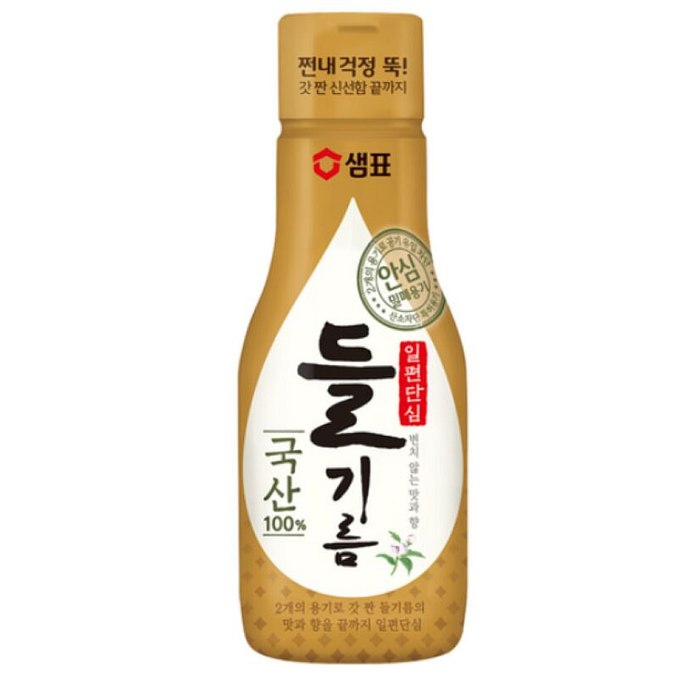 [한국 직배송] 샘표 일편단심 국산 들기름 200ml, 1개