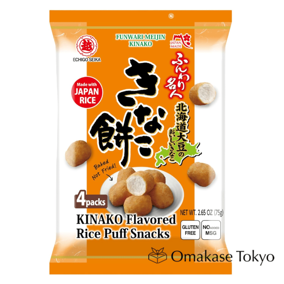 Echigo Seika Funwari Meijin Rice Puff Kinako 3.39 ออนซ์