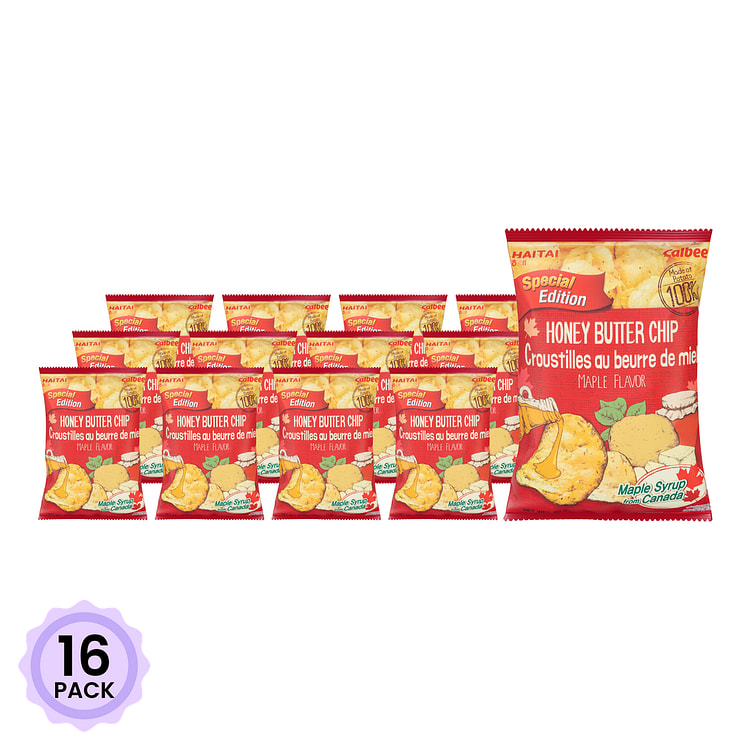 HaitaiX卡乐比 蜂蜜黄油薯片 枫糖浆味 60 克*16 包