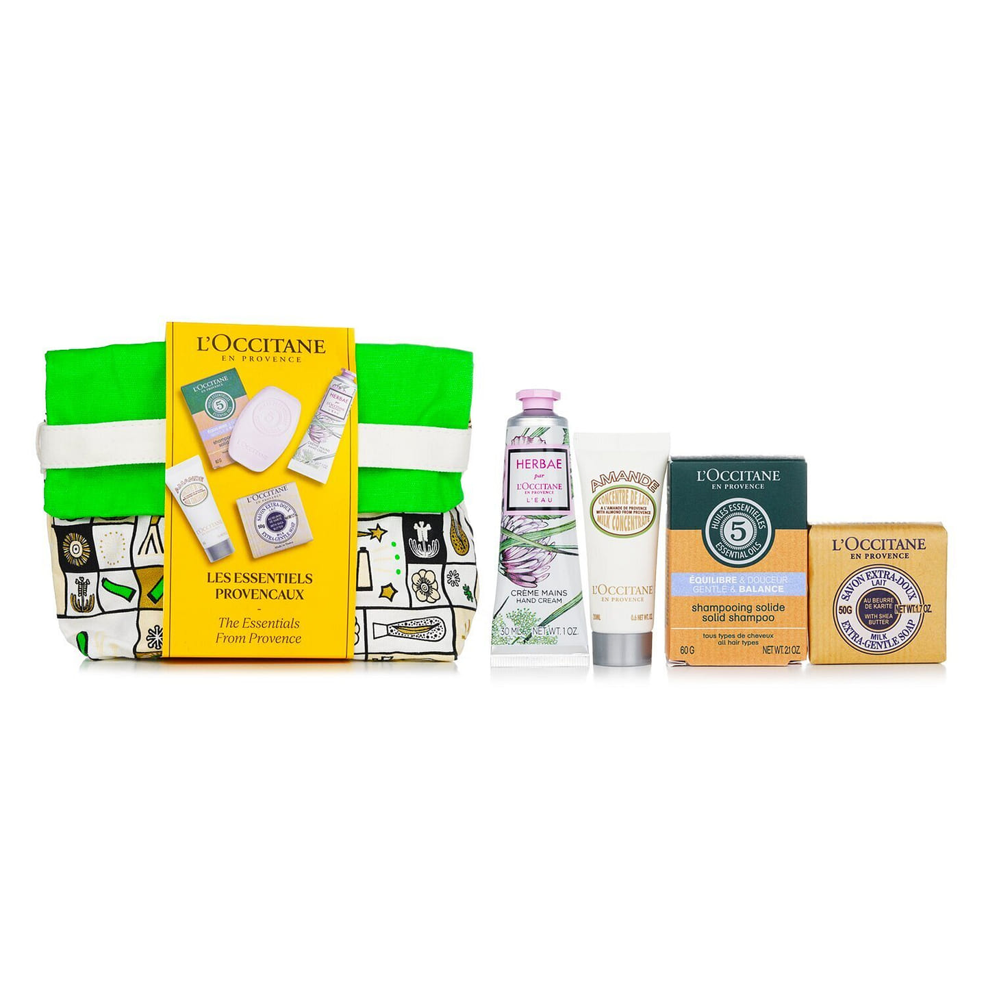 L’Occitane Les Essentiels Set 4pcs+ 1bag 4 g