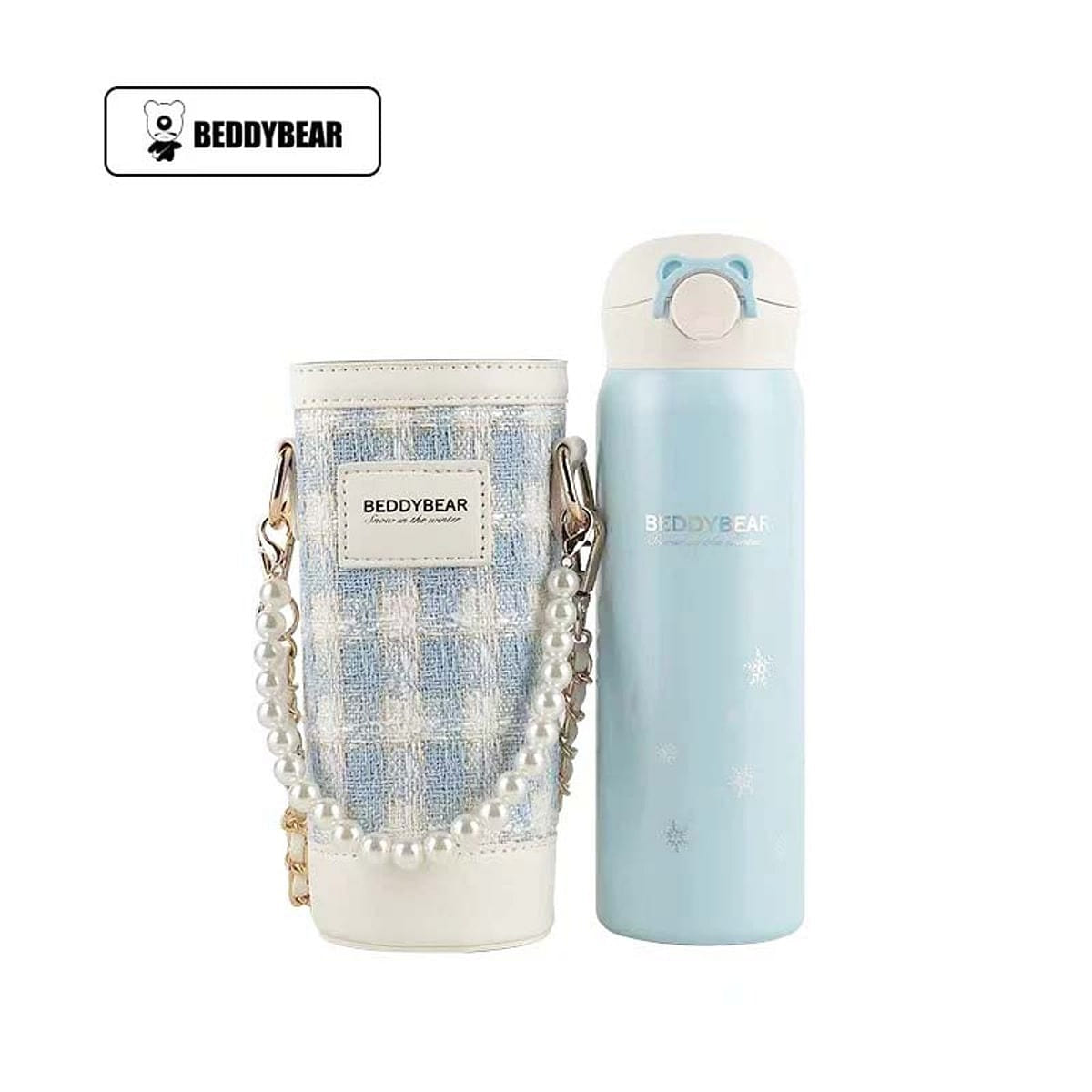 Portable Water Bottle with Tweed Bag 470 ml