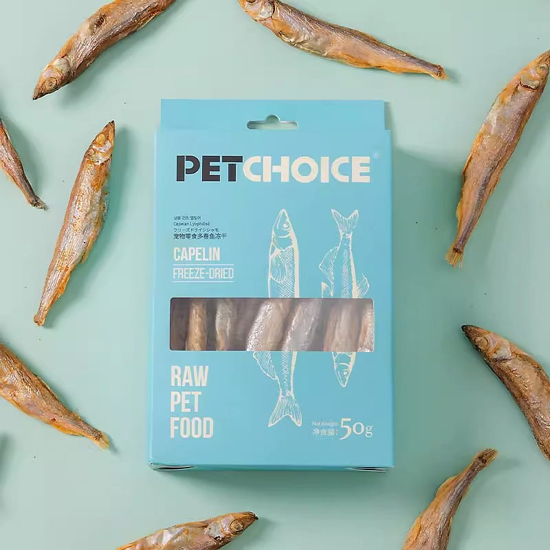 Pet Treats PetChoice Cat and Dog Treats – Freeze-Dried Capelin 50 g