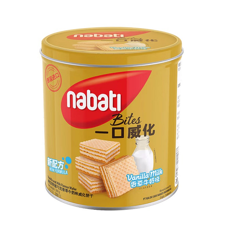 印尼进口nabati丽芝士威化饼干300g香草牛奶