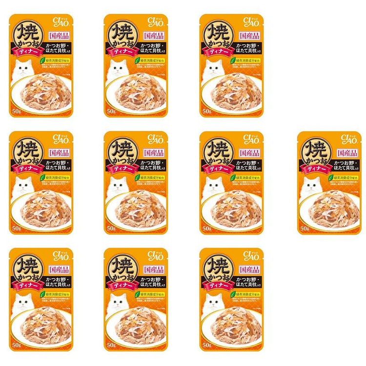 Inabao Grilled Bonito Cat Dinner 50g*10 Bags