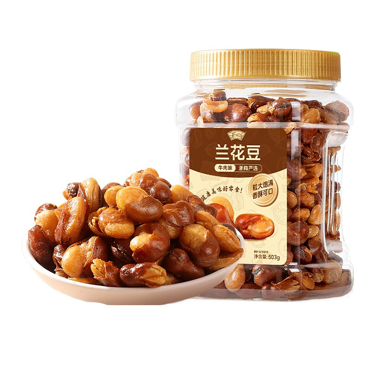 浙梅兰花豆蚕豆炒货坚果503g*1罐