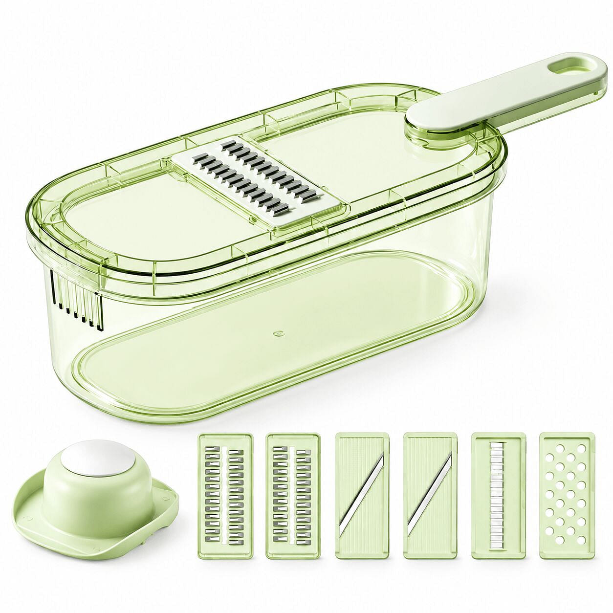 Mandoline Slicer with Container & Guard 6-Blade 1 count