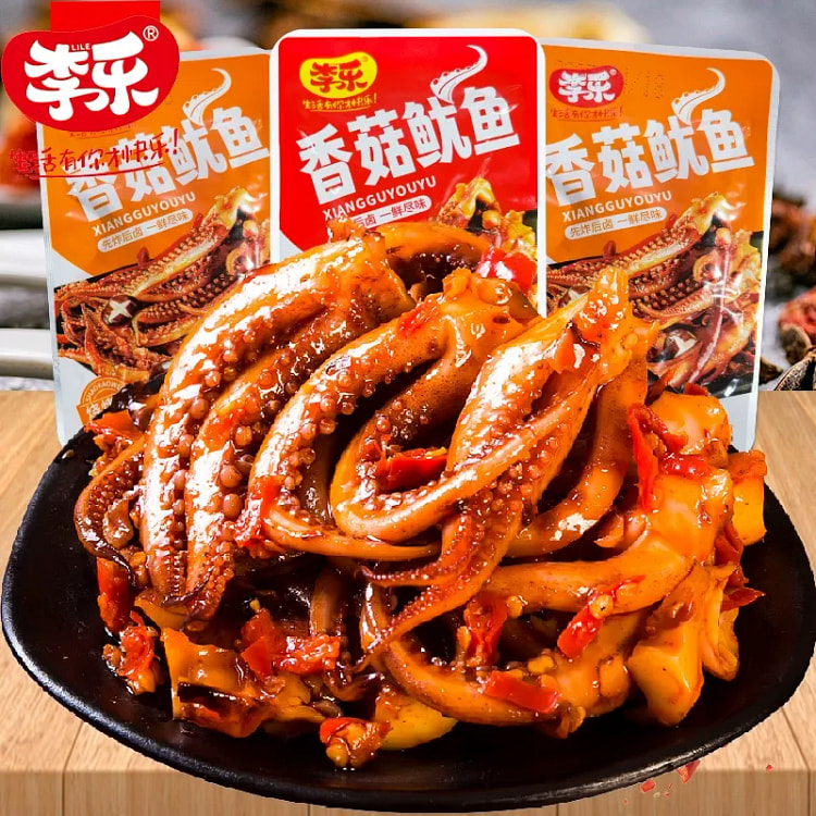 香辣铁板鱿鱼须片海味零食麻辣鱿鱼丝11g*5包 55 克