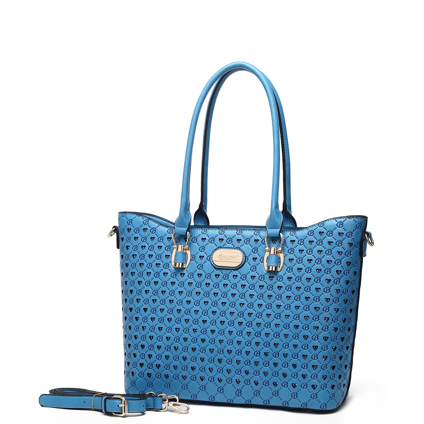 Millionaire Queen Double Layer Crystal Engraved Toe + Wallet [RO6669+ROW8368-BL] 1 each