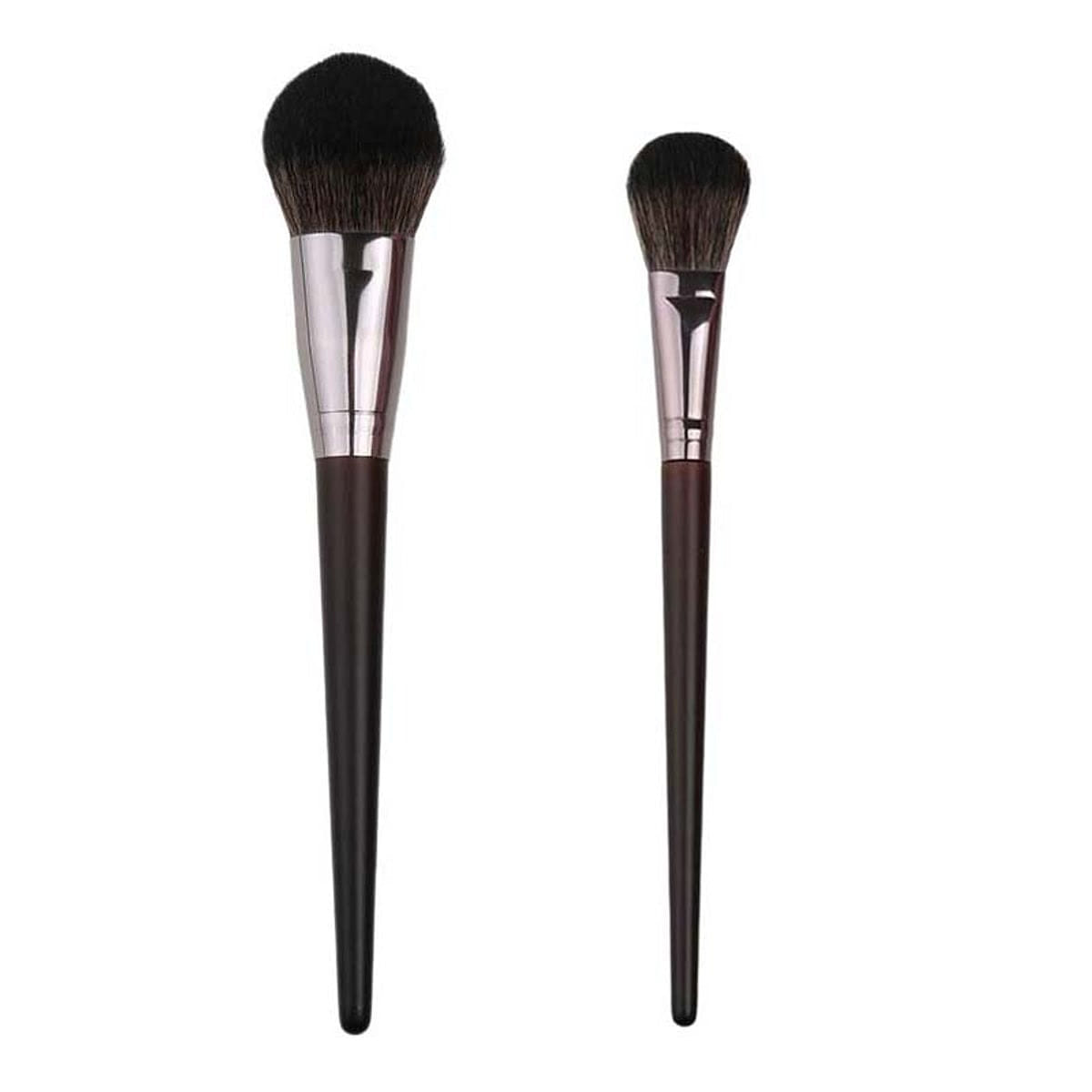 NOVAGLOW Wool Blend Dual-Size Blush Brush 2pcs 1 pack