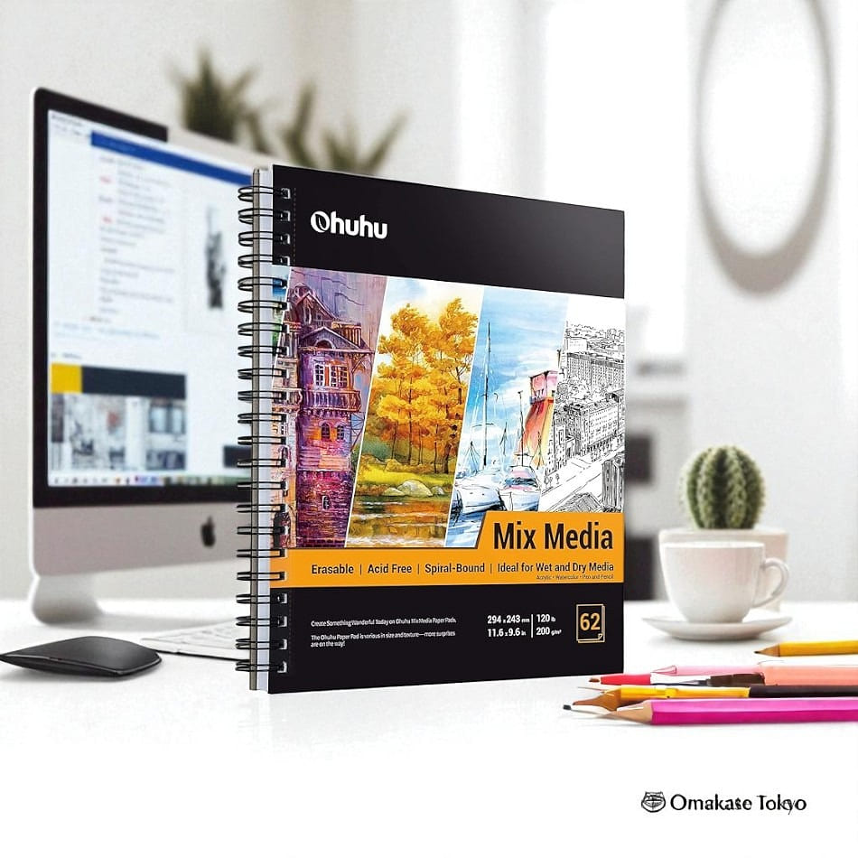 Ohuhu Watercolor Sketchbook 124 Pages 294mmx243mm 200 g