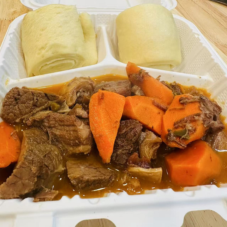 Stew Beef Vegetables Durum Golden Rolls 2 pieces