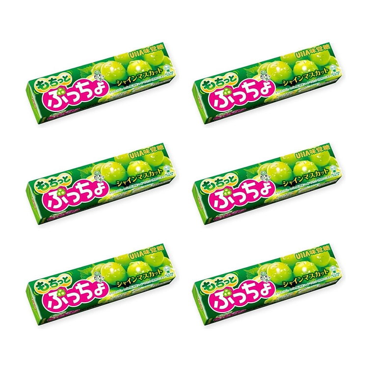 UHA Puccho 麝香葡萄味果汁软糖条 6条 300 克