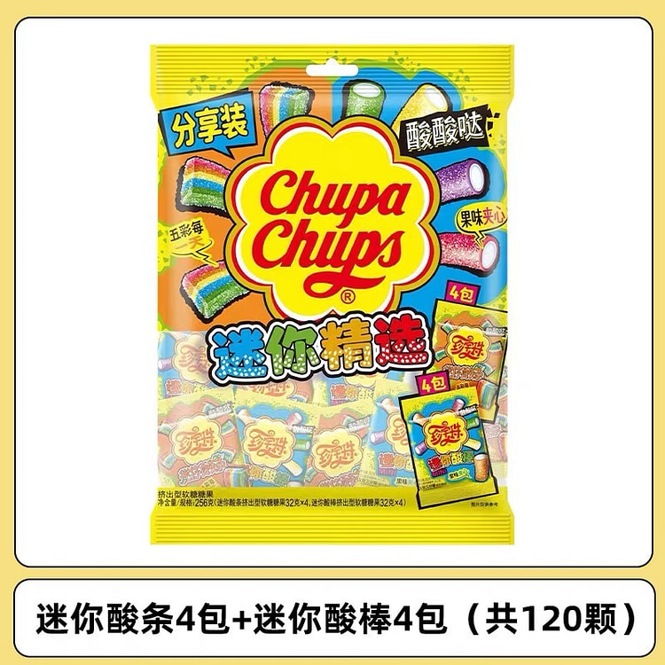 Chupa Chups Mini Fruit Flavored Gummies 256g 256 g