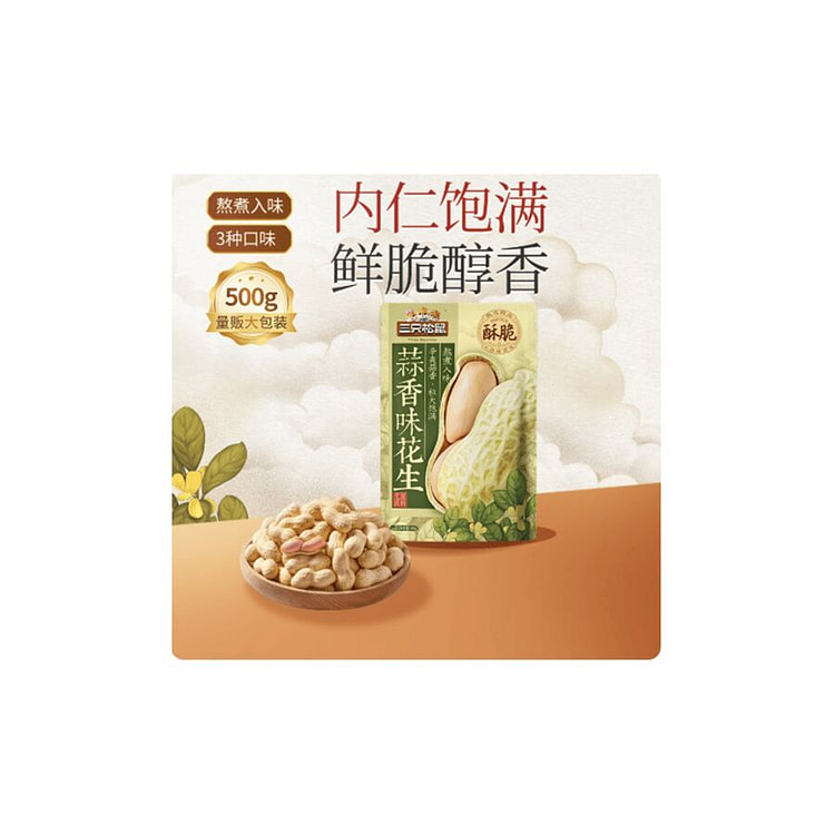 三只松鼠  蒜香花生  500g*1袋 500 克