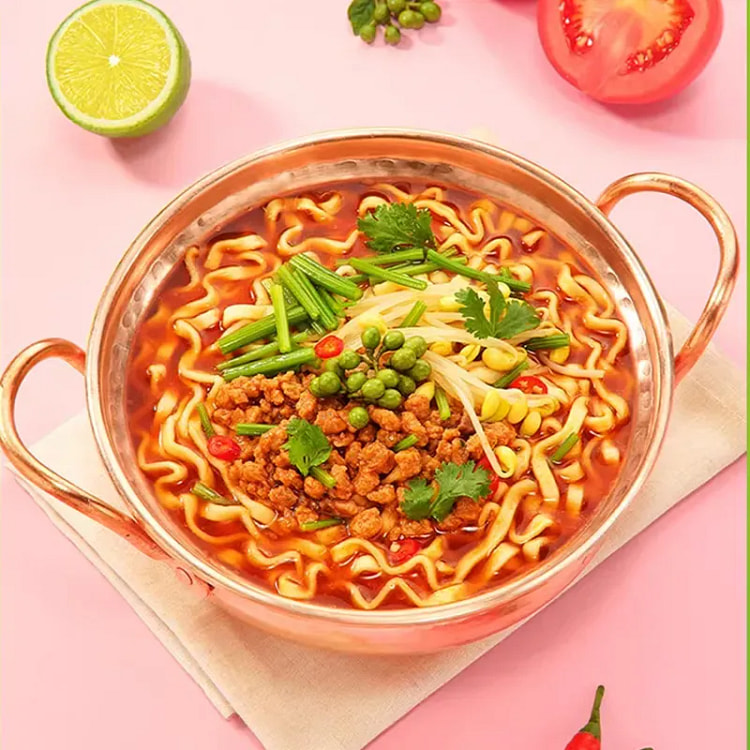Lemon red sour soup instant noodles 163g*2 bags 326 g