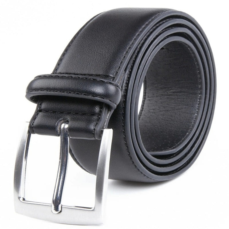 Men’s Dress Belt Black Leather Belts BLACK 40/42 1 count